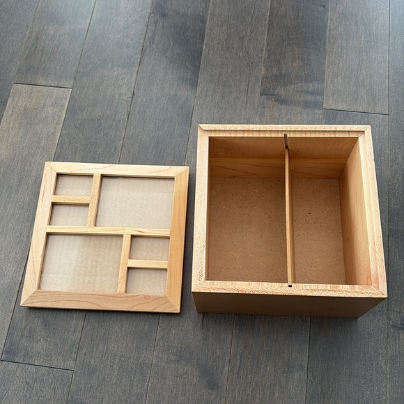 UMBRA Multi Photo Storage Box, Sliding Frame Lid, Trinkets Memory Wood Decor - Picture 5 of 14